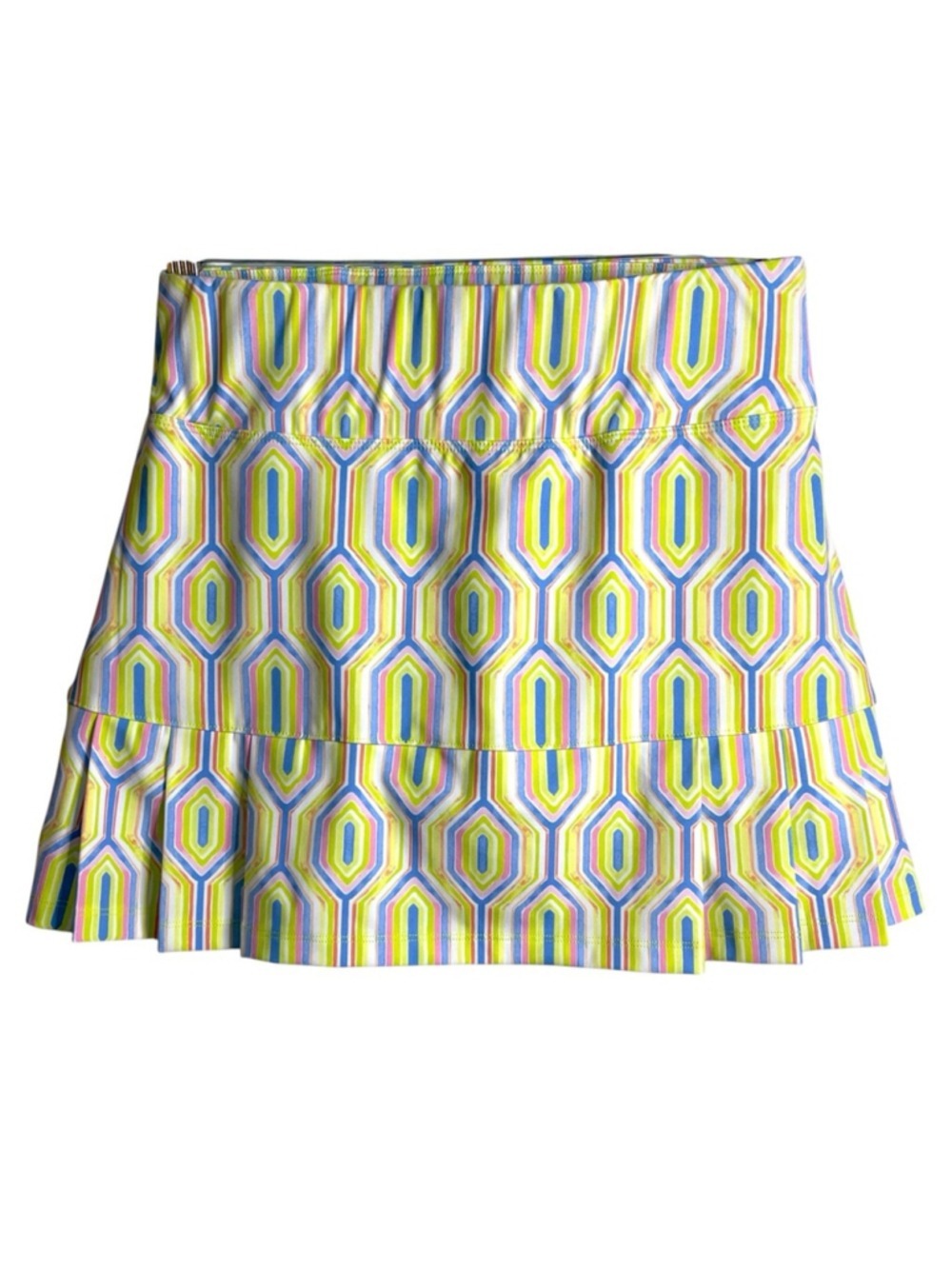 Sigrid Olsen Golf & Tennis Skort Size Small Geometric Print with Ruffles - Picture 3 of 7